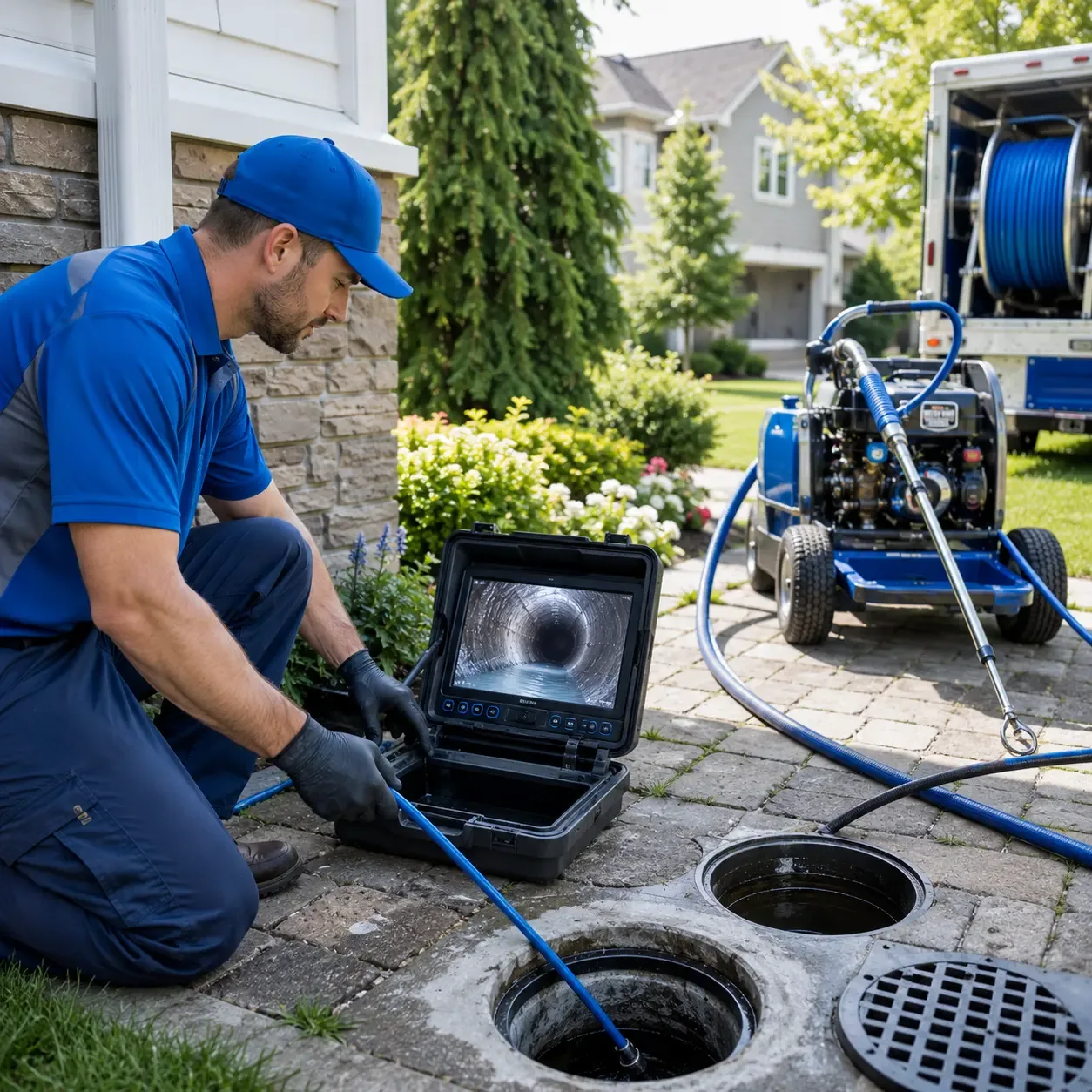 Outdoor drain cleaning professionals serving East Calais, VT