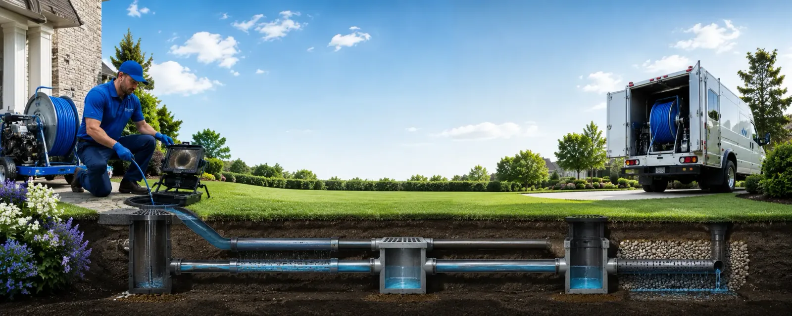 Outdoor drain cleaning information for East Calais, VT